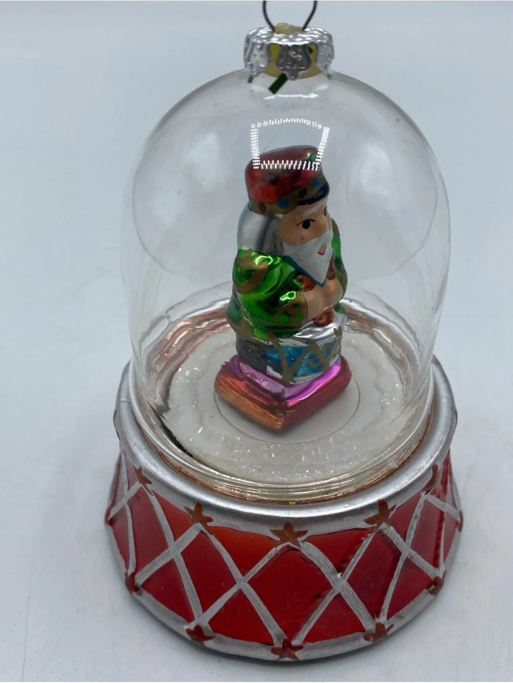 Mr Christmas Drummer Toy Soldier Ornament Rotating Musical Box Glass Dome